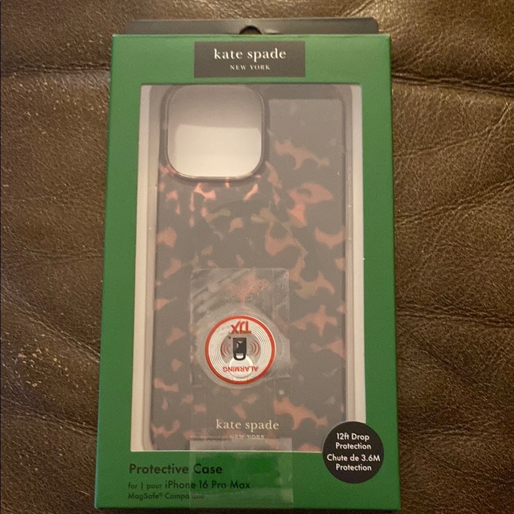 Kate Spade Black and Brown Camo iPhone 16 Pro Max Case